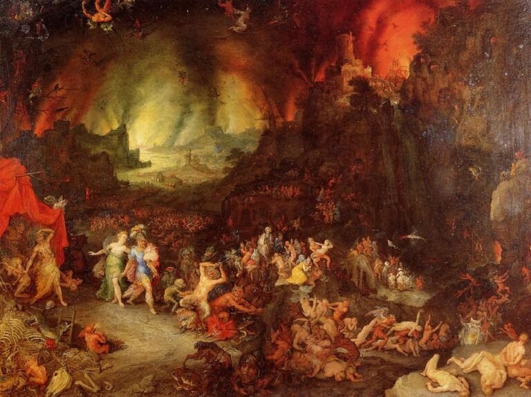 Eneas y la sibila en el Hades, obra de Jan Bruegel