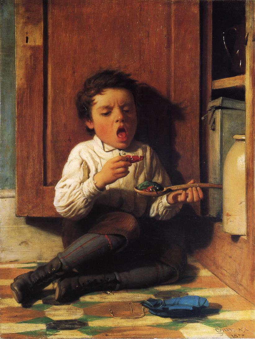 Seymour Joseph Guy, comiendo