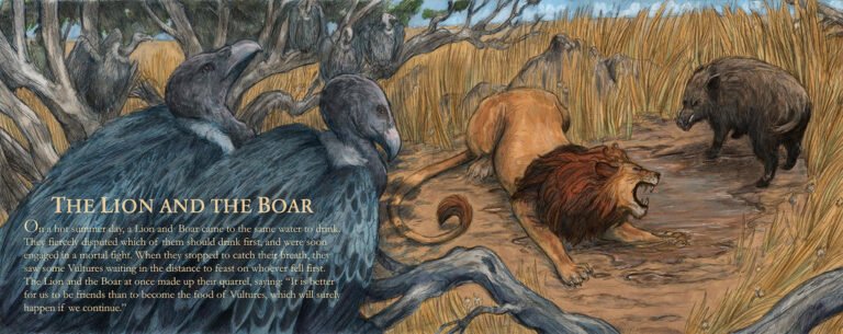 el leon y el jabali