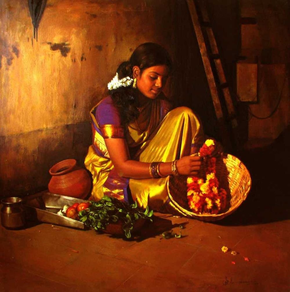 mujer hindú cocina