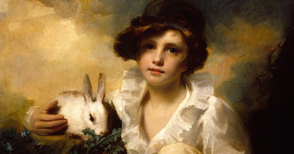 niño y conejo
