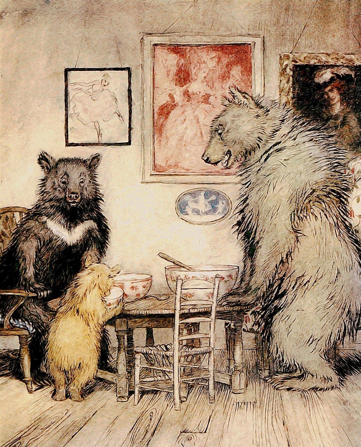 Ricitos de Oro y los tres osos. Rackham