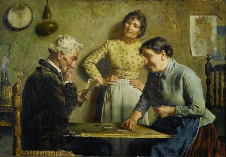 Jugando a las cartas, Eugenio Zampighi