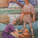 niño en canasto
